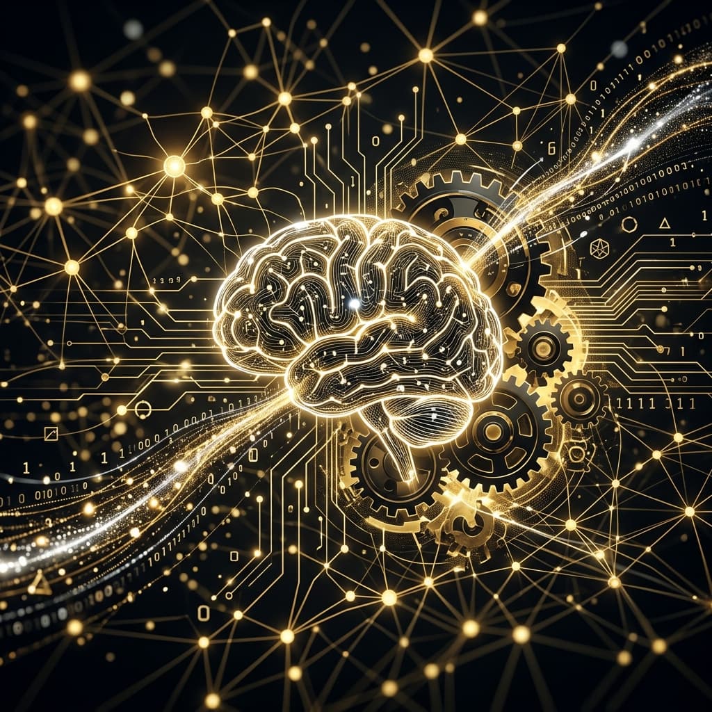 What Is AI Automation — futuristic neural network visualization